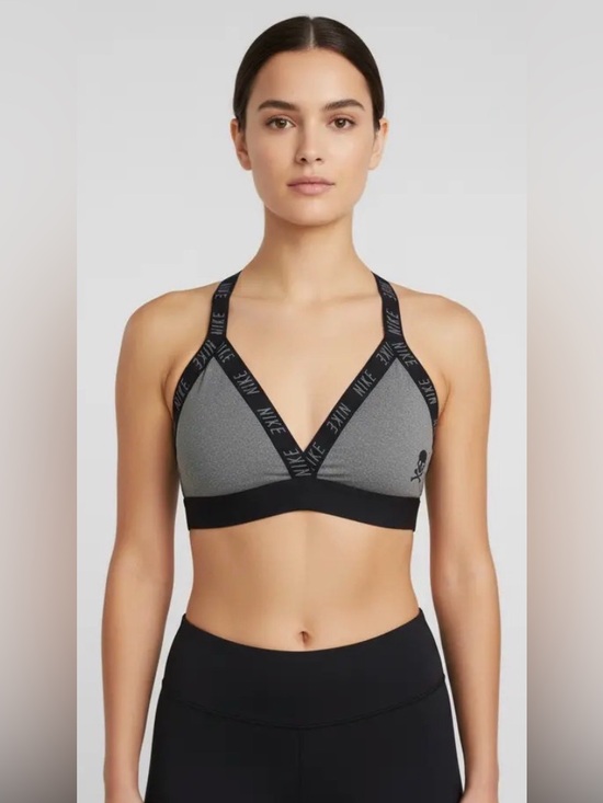Nike Other - Nike x Soul Cycle- Gray and Black Logo-Strap Sports Bra